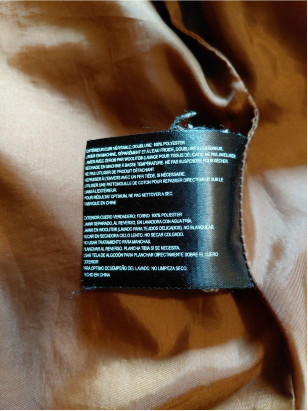 Bernardo For Nordstrom Genuine Leather Camel Zip Up Women’s Jacket Coat Medium - Picture 13 of 16